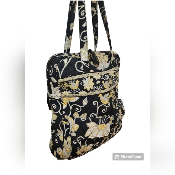 Vera Bradley Yellow Bird Pattern 14" Diaper Travel Tote Bag Laptop Case Retired - Picture 3 of 6